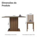 Ver imagem 3 de Conjunto Sala de Jantar Mesa Tampo de Vidro 4 Cadeiras Madesa