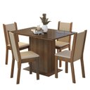 Ver imagem 2 de Conjunto Sala de Jantar Mesa Tampo de Vidro 4 Cadeiras Madesa