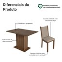 Ver imagem 4 de Conjunto Sala de Jantar Mesa Tampo de Vidro 4 Cadeiras Madesa