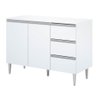 Cozinha Modulada Milla 11 Peças Branco Puxador Aluminio - 7