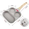 Frigideira Antiaderente 3 Seções com Divisão Ovos, Pão, Filé - 5