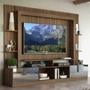 Ver imagem 2 de Estante com Suporte TV 65" Portas c/ Espelho Oslo Multimóveis V3382