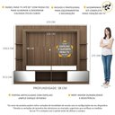 Ver imagem 3 de Estante com Suporte TV 65" Portas c/ Espelho Oslo Multimóveis V3382