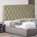 Ver imagem 2 de Cabeceira de Cama Box Paris King 195 Cm Botão Strass Suede Bege Eli Móveis