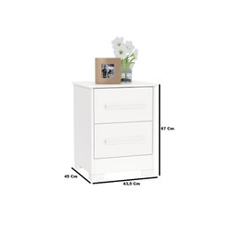 Mesa de Cabeceira MDF Meli Camas Fênix - Branco - 4