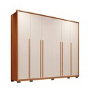 Ver imagem 1 de Guarda Roupa Casal Valentino 265 Cm 6 Portas de Bater com 6 Gavetas Mdf Freijo/offwhite G11 - Gran B