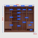 Ver imagem 5 de Guarda-Roupa Casal MDF 8 Portas Ripado Império