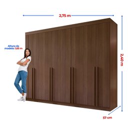 Guarda-Roupa Casal MDF 8 Portas Ripado Império - 4