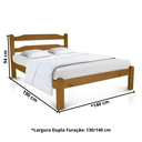Ver imagem 3 de Cama de Casal Bonafé de Madeira Maciça Reforçada Imbuia