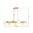 Ver imagem 4 de Luminária Pendente Jabuticaba Cor Dourado Globos Opaco Branco Inl100
