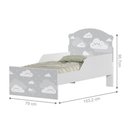 Ver imagem 2 de Cama Infantil Nuvens Cinza com Colchão Mini Cama MDF Branco Cambel Móveis