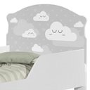 Ver imagem 5 de Cama Infantil Nuvens Cinza com Colchão Mini Cama MDF Branco Cambel Móveis
