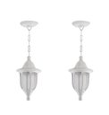 Ver imagem 1 de 2 Pendente Colonial Branco Externo 52cm Retro Pergolado Alu37