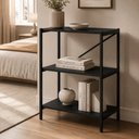 Ver imagem 1 de Estante Bari 3 Prateleiras | Estilo Industrial para Sala, Quarto, Escritório e Hall de Entrada