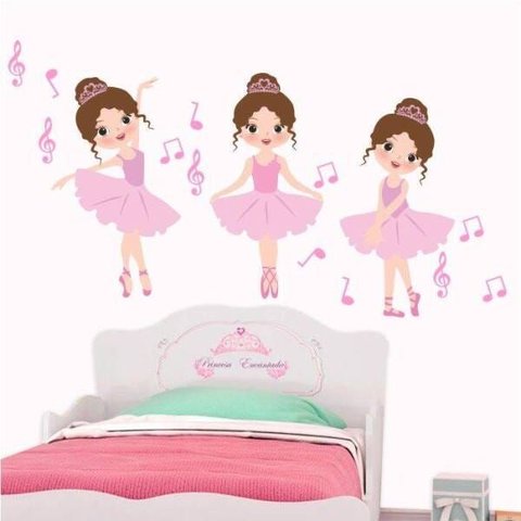 Adesivo Decorativo Trio Bailarinas