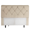 Ver imagem 1 de Cabeceira Essenza  casal 140cm Suede Bege – Élpis Móveis