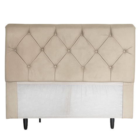 Cabeceira Essenza  casal 140cm Suede Bege – Élpis Móveis
