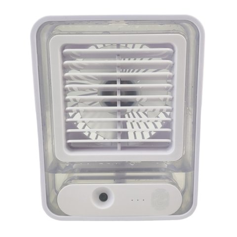 Ventilador Umidificador Agua 3 Velocidades Touch USB LED Verao Calor Casa Mesa Trabalho Estudo Silen
