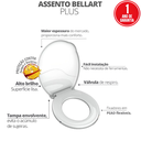 Ver imagem 3 de Assento Tampa para Vaso Sanitário Oval Plus Bellart Perfumado Floral Bege Durín