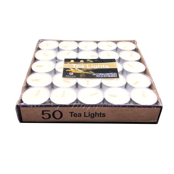 Kit Mini Velas Parafina Tea Lights Pequena 50 Unidades - 3
