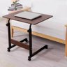 Mesa para Computador Notebook com Rodinhas Altura Ajustavel Multifuncional Jantar Cama Sala Marrom - 2