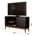 Ver imagem 3 de Rack Tv 42 Mdp Madeira Edn Móveis Modelo Vinci 116cm:preto