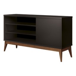 Rack Tv 42 Mdp Madeira Edn Móveis Modelo Vinci 116cm:preto - 2