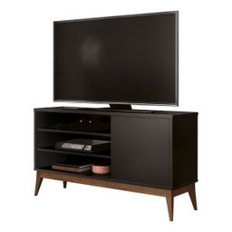Rack Tv 42 Mdp Madeira Edn Móveis Modelo Vinci 116cm:preto - 1