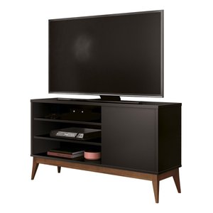 Rack Tv 42 Mdp Madeira Edn Móveis Modelo Vinci 116cm:preto