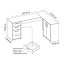 Ver imagem 6 de Mesa para Escritório em L Notável Office Nt 2005 Nogal Trend