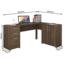 Ver imagem 5 de Mesa em L para Escritório Notável Office Nt 2005 Nogal Trend - Notável