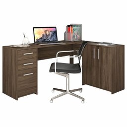 Mesa para Escritório em L Notável Office Nt 2005 Nogal Trend - 2