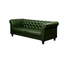 Ver imagem 4 de Sofá de Couro 2 Lugares Chesterfield 240cm Cor Verde - Mozzelar