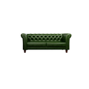 Ver imagem 3 de Sofá de Couro 2 Lugares Chesterfield 240cm Cor Verde - Mozzelar