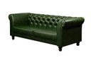 Ver imagem 2 de Sofá de Couro 2 Lugares Chesterfield 240cm Cor Verde - Mozzelar