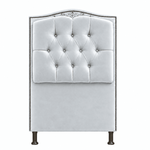 Cabeceira Cama Solteiro Greta 90cm Estofada Veludo Design Clássico