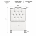 Ver imagem 4 de Cabeceira Cama Solteiro Greta 90cm Estofada Veludo Design Clássico