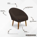 Ver imagem 2 de Poltrona Decorativa para Sala Recepção Manicure Consultório Stella Suede