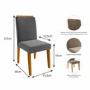 Ver imagem 6 de Conjunto Sala de Jantar Mesa Helena 210x100 cm e 6 Cadeiras Clarice Nature/Off White/Joli Cimol Hele