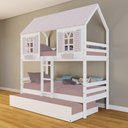 Ver imagem 3 de Treliche Casinha Bela - Madeira Maciça Branco/rosa | Housin