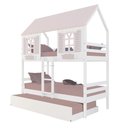 Ver imagem 1 de Treliche Casinha Bela - Madeira Maciça Branco/rosa | Housin