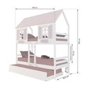 Ver imagem 4 de Treliche Casinha Bela - Madeira Maciça Branco/rosa | Housin