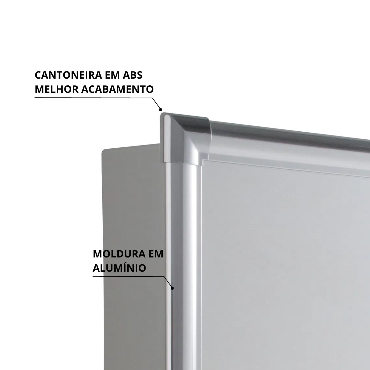 Armário Banheiro Espelheira Sobrepor e Embutir Cinza | Com Perfil de Alumínio | 31x10x36cm | 01 Port - 6