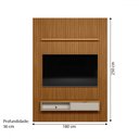 Ver imagem 3 de Painel para Tv até 75 Polegadas 1 Porta 180 Cm Nature Ripado/off White - Linea Brasil