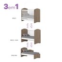Ver imagem 2 de Berço Mini Cama Bala de Menta Henn Rustico/branco