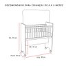 Mini Berço Moisés Branco Portátil Com Colchão Gratis Rodinhas com trava Suporte Mosqueteiro - - 6