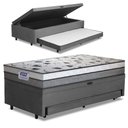 Ver imagem 1 de Cama Bibox Baú com Colchão Fort Solteiro e Cama Auxiliar Conjugada 88x188x67cm Bela
