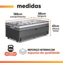 Ver imagem 3 de Cama Bibox Baú com Colchão Fort Solteiro e Cama Auxiliar Conjugada 88x188x67cm Bela
