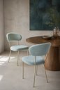 Ver imagem 4 de Kit 4 Cadeiras Belize Brenda Bouclé Azul Champagne
