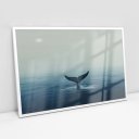 Ver imagem 1 de Quadro Oceano Fotografia Baleia - 70x50cm:moldura Branca